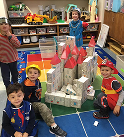 Large Motor and Block Area at Riverside Presbyterian Church Preschool in Riverside, Illinois